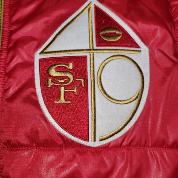 San Francisco 49ers Red Gold Throwback Mitchell & - Picture 2 of 10